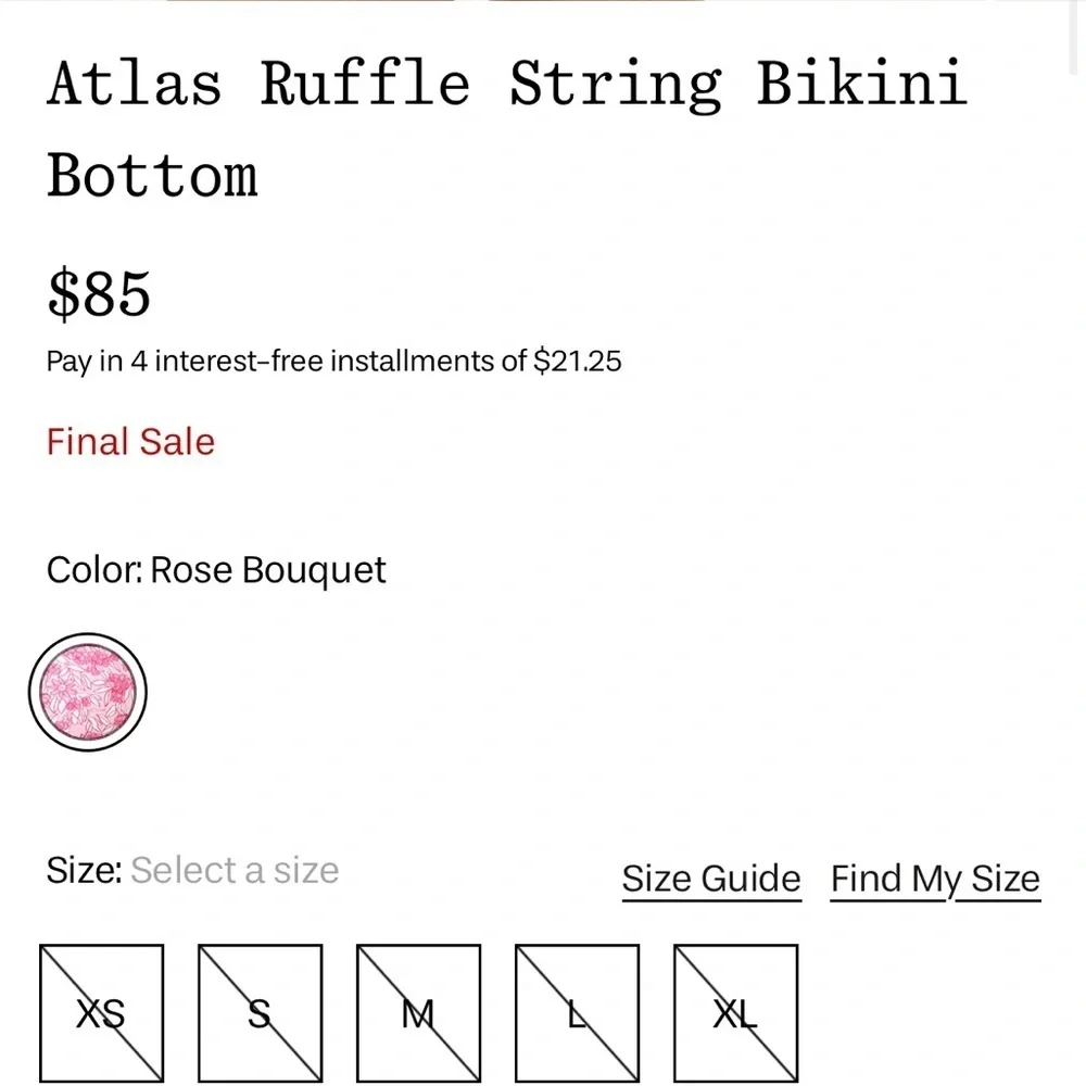 Frankie’s Bikinis Atlas ruffle bikini bottoms